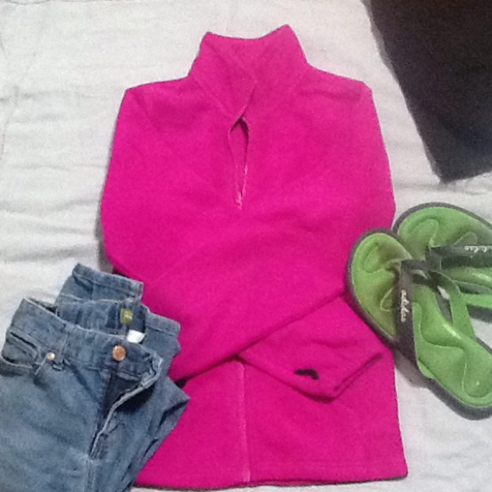 Hot pink fleece jacket